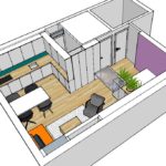 Interieurontwerp klein appartement 35 m2 Amsterdam