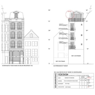 Omgevingsvergunning Spuistraat Amsterdam 2017.