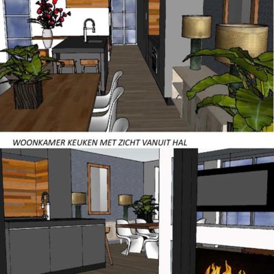 ontwerp woonkamer keuken En Block Amsterdam